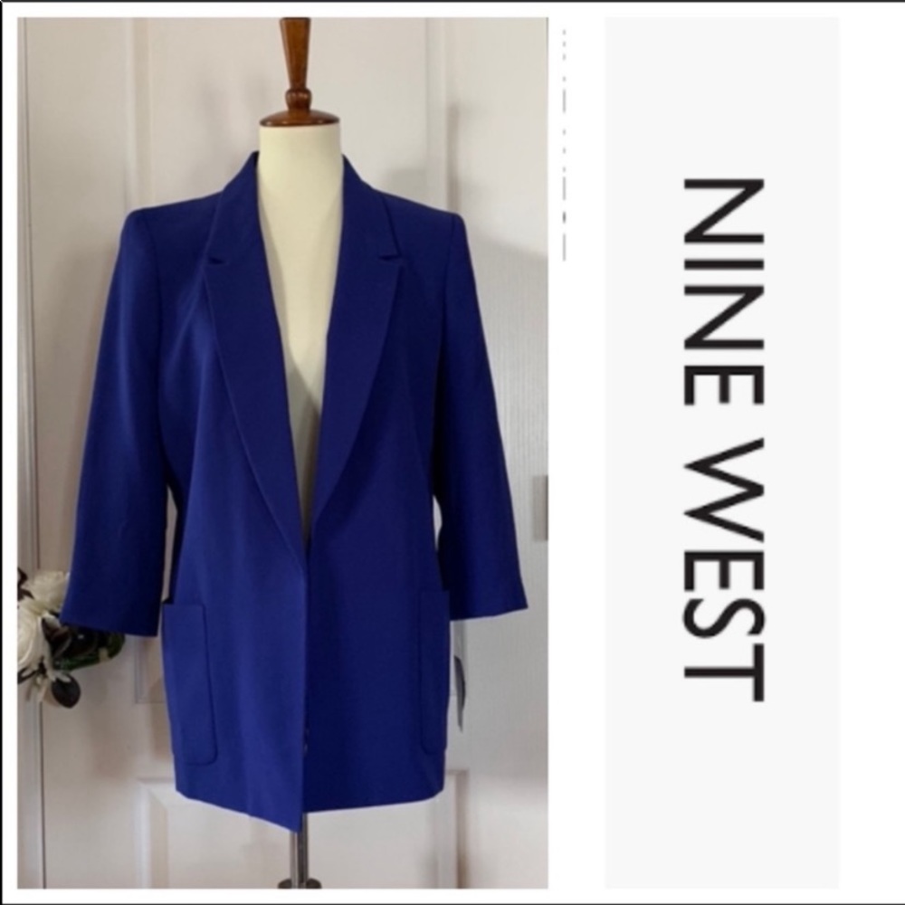 NWT Lapis Blue Open Front Jacket.